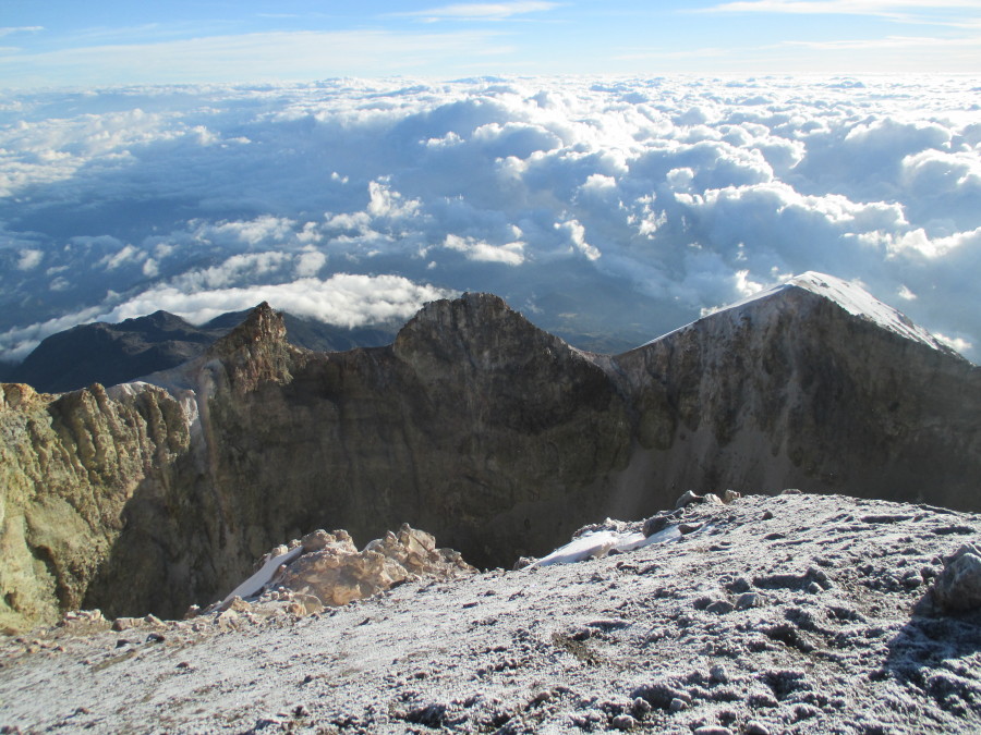 On top of Pico de Orizaba - 14,291 feet - 3rd highest peak in N. America. 